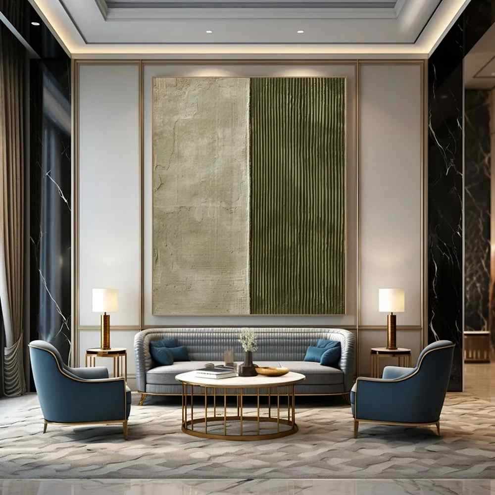Neutrals Original Split Textured Oversized Canvas Artwork APCK9